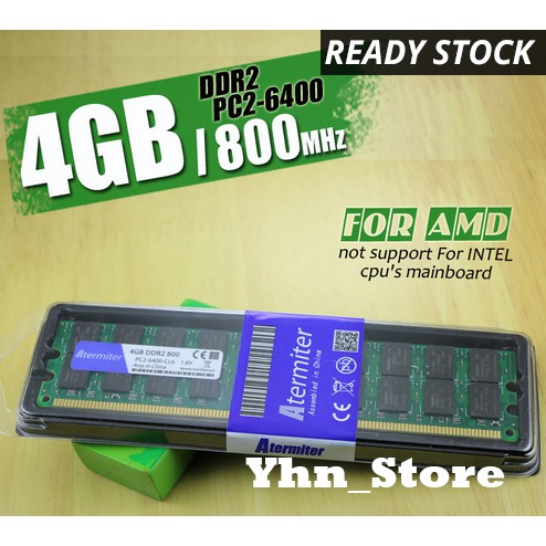 Memory RAM DDR2 4GB PC6400 800Mhz 1x4GB For AMD (Tidak Untuk Intel)