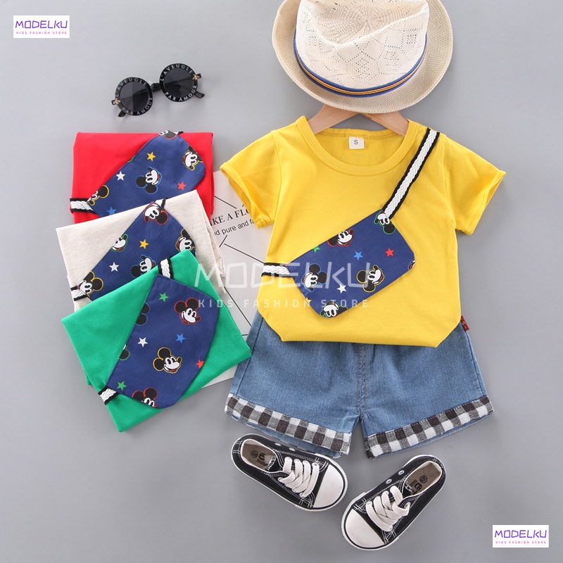 Setelan Anak Perempuan Import Kaos Celana Pendek Tanggung Premium 1 2 3 4 Tahun Set Pakaian Cewe Baj