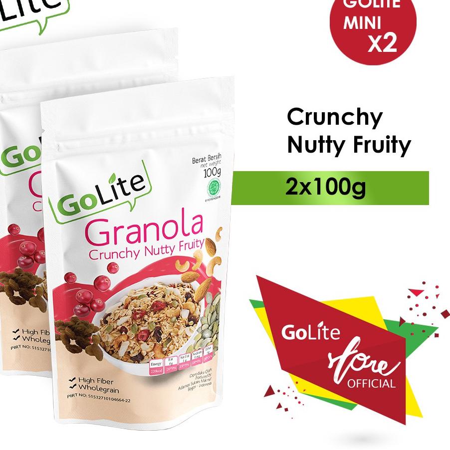 

Viral 12.12 Granola GoLite Crunchy Nutty Fruity Toasted Muesli 100g (Double Pack) ㅈ