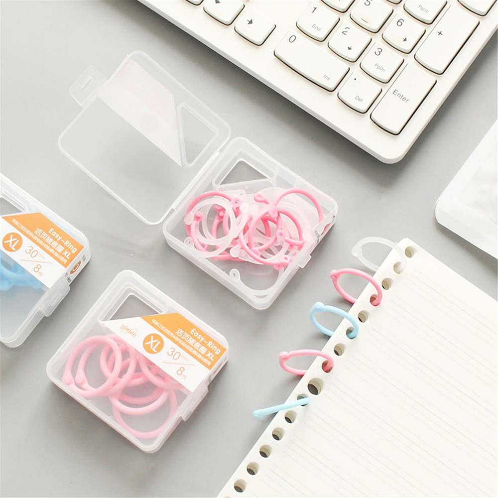 【COD Tangding】Ring Binder Loose Leaf Bahan Plastik Warna Warni