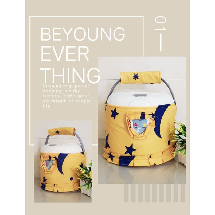 Cover Magic Com Bahan Katun Starmoon Yellow | Sarung Magic Com | Tutup Magic Com