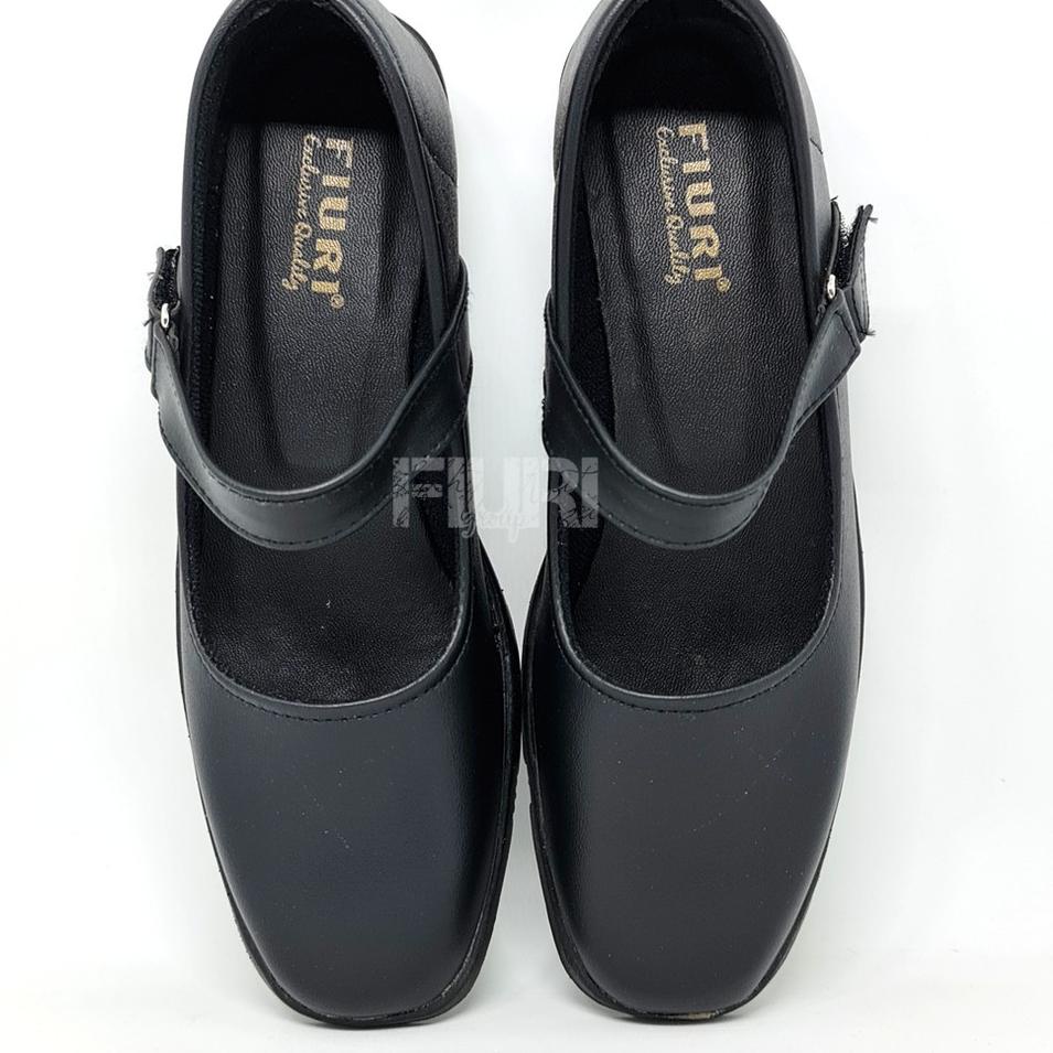 ✽ FIURI - Sepatu Pantofel Wanita Tali Hitam - Sepatu Pantofel Sekolah Wanita ➽