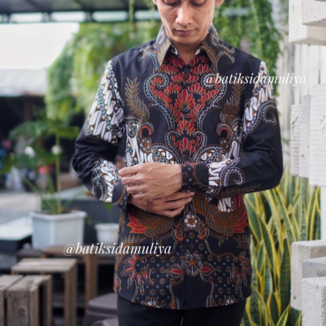 Sidamuliya Batik Kemeja Pria Slimfit Premium Paradina Lengan Panjang