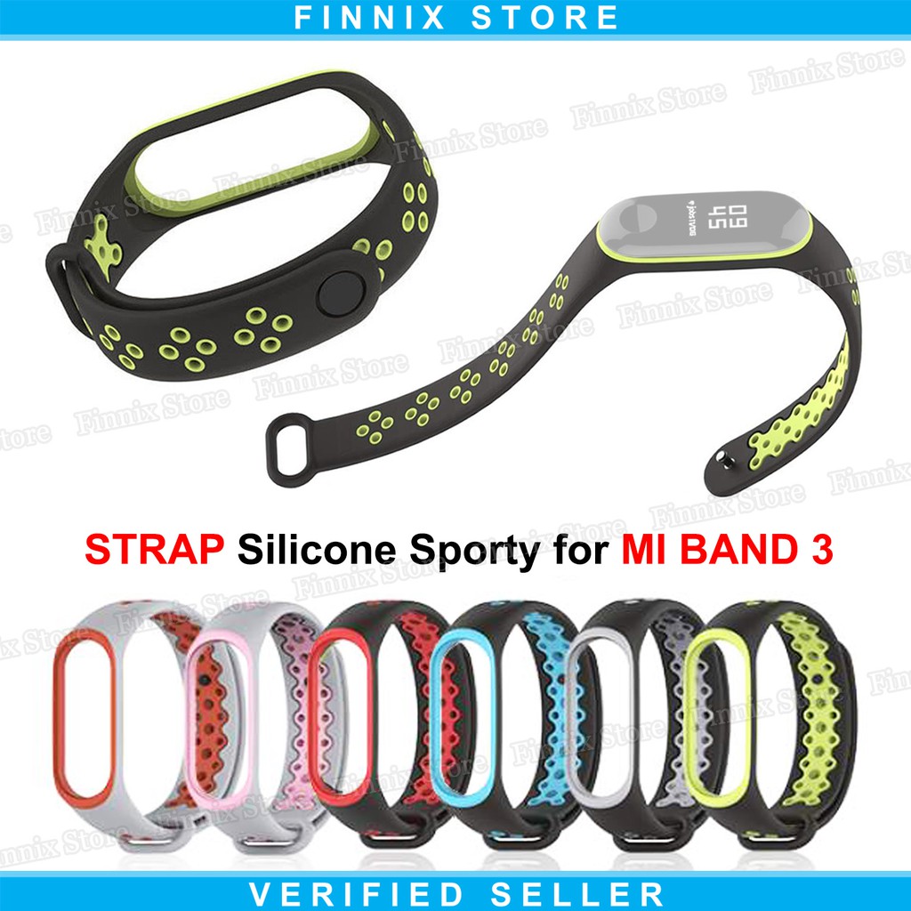 Strap Replacement Sporty Two Color For Mi Band 4 - HANYA GELANG - STRAP MI BAND 4