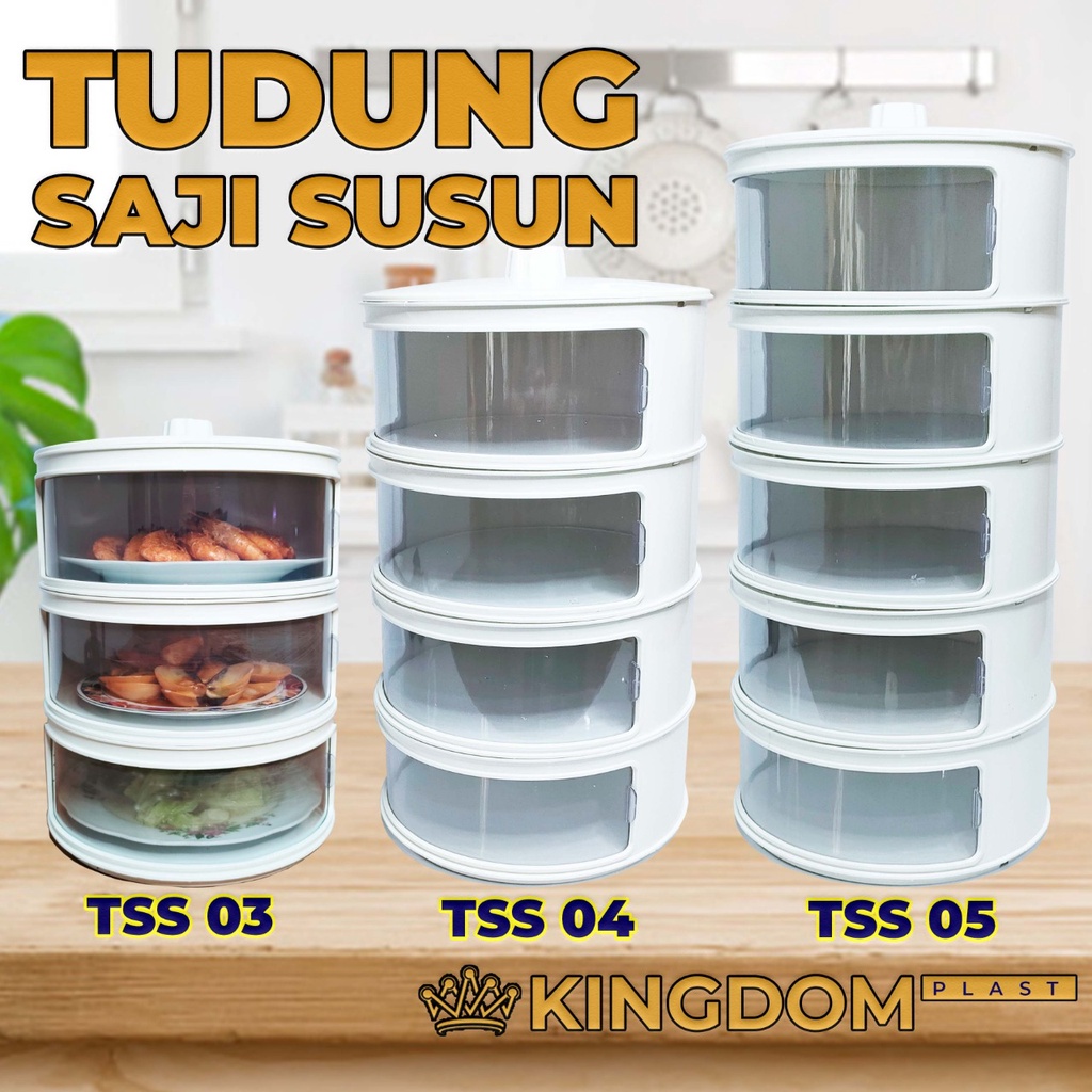 TUDUNG SAJI SUSUN MURAH TUDUNG SAJI KINGDOM FOOD COVER BERKUALITAS RANTANG PLASTIK SUSUN