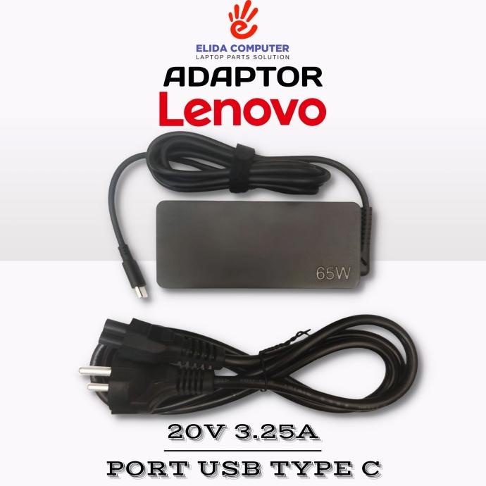 Adaptor Charger Lenovo Yoga E590 E595 T490s T495s T590 65w USB-C