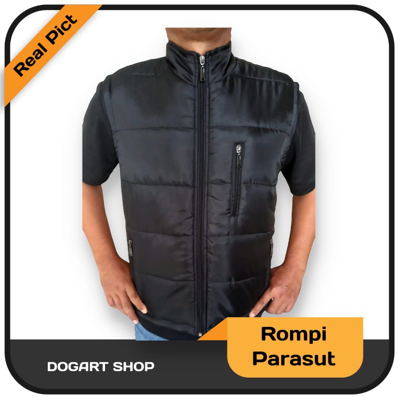 Rompi Motor Pria Parasut Kembung Anti Angin Murah / Jaket Rompi Pria keren Rompi Vest Motor Anti Angin Bahan Parasut