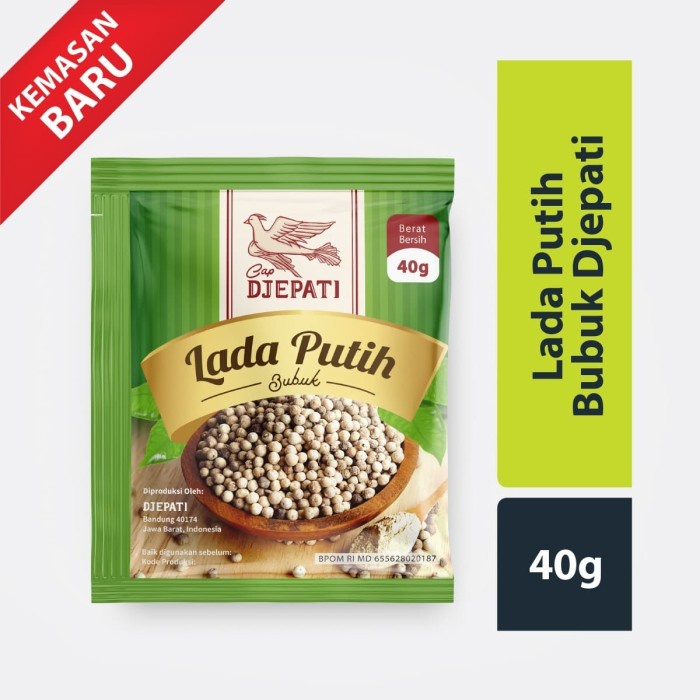 

LADA PUTIH BUBUK CAP DJEPATI 40 GRAM BUMBU DAPUR BUMBU MASAK REMPAH MURAH