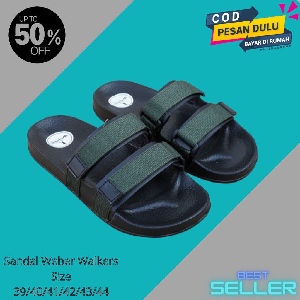 Sandal Slide Pria Sandal Walkers Weber Army sandal slop sendal slipon Sendal Casual Sandal Laki