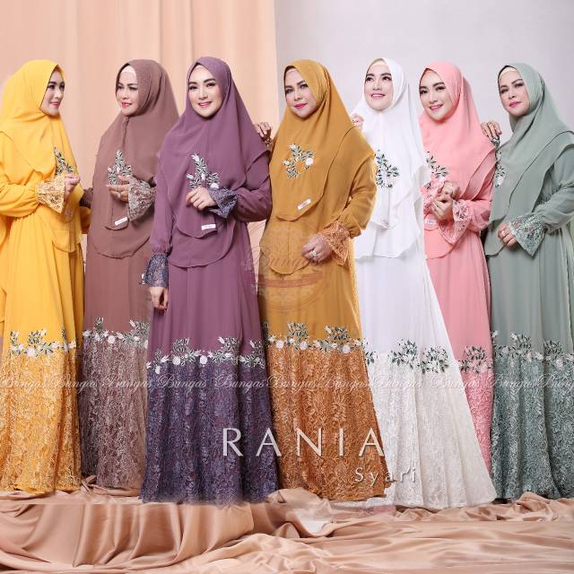 Rania syari pesta mewah cantik keren branded premium original bungas real pict