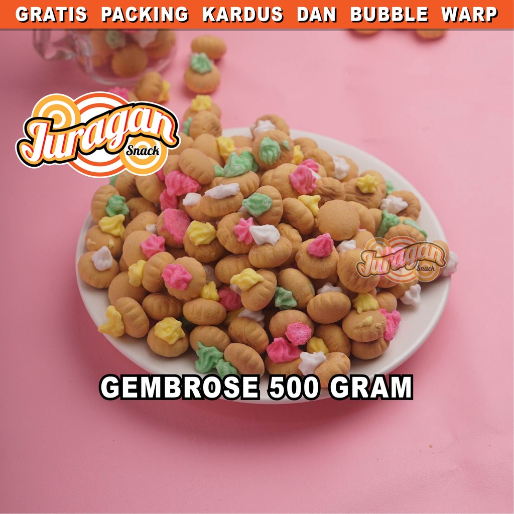 

BISKUIT GEMBROS GEMBROSE 500 gram snack kiloan makanan ringan jajanan cemilan camilan manis murah