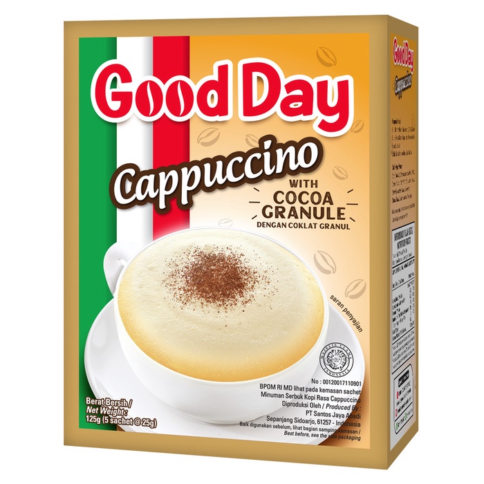 

201ggffg Good Day Kopi Cappuccino Dus (5 Sachet@25 Gram) Ds20X11