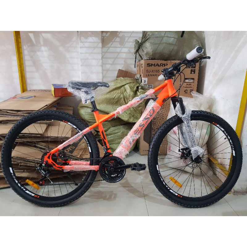 Sepeda Gunung / Sepeda MTB 27.5 inch BESSO ( Warna Orange ) ( Gigi 3x8 Speed )