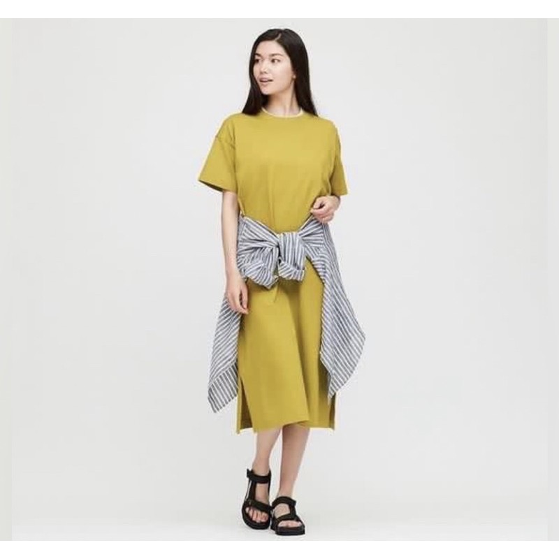 UNIQLO WOMEN GAUN T PANJANG MERCERIZED