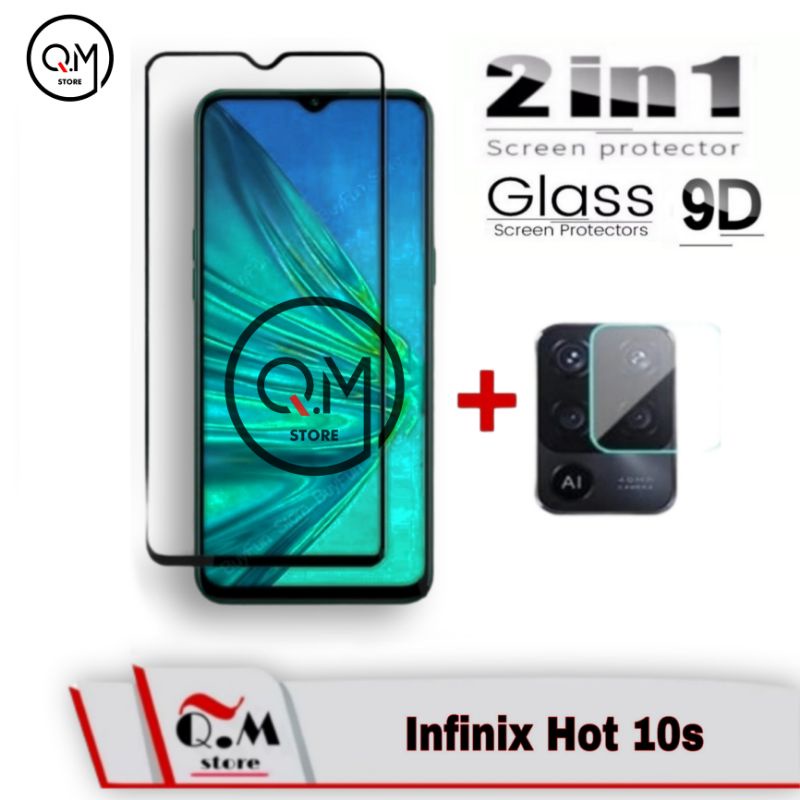 PROMO 2 IN1 Tempered Glass Infinix Hot 10s / 10 / 10 Play Screen Guard Premium Pelindung Layar Depan