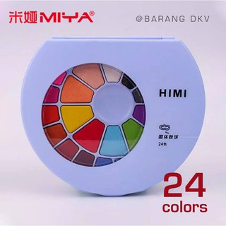 Miya Himi Watercolor Solid 24 Colors Warna + Kuas