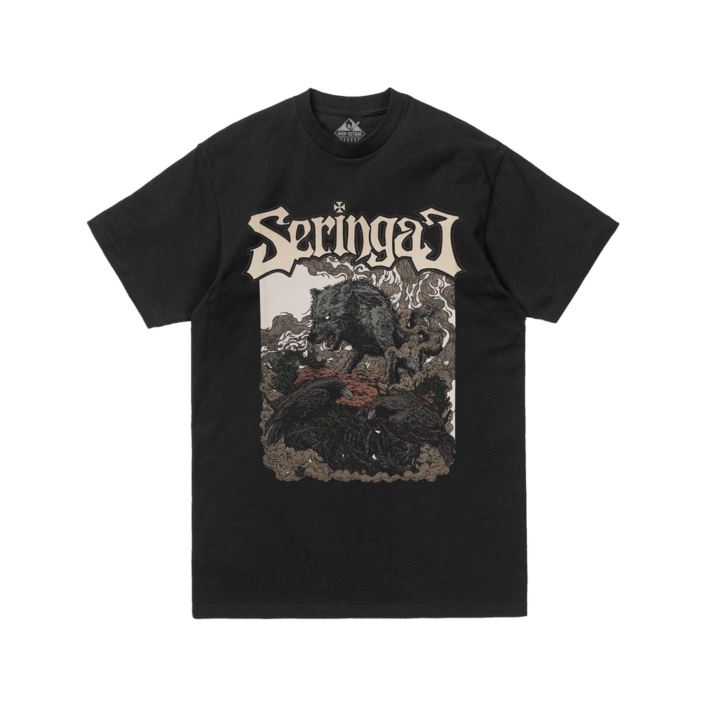 Ready Stock - Tshir Seringai - Wolf Crows