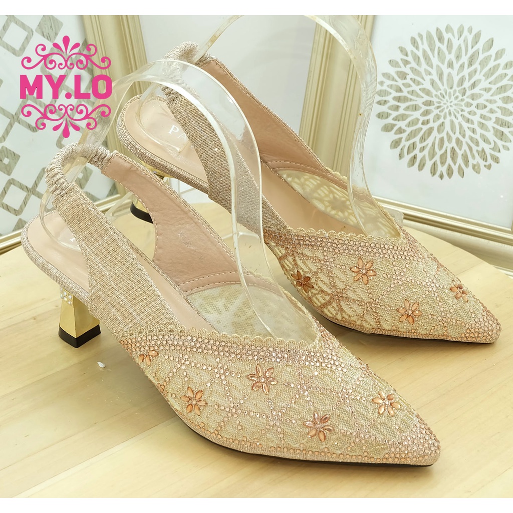 SANDAL PESTA WANITA HEELS WEDDING MEWAH ELEGAN PREMIUM