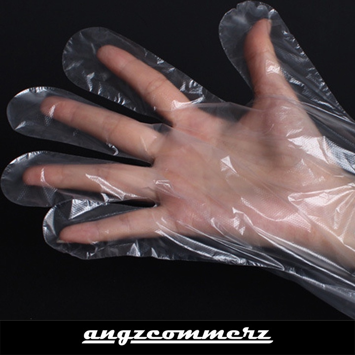 

ANGZCOMMERZ PE Disposable Gloves 0,6 gr Plastic Clear 100 pcs