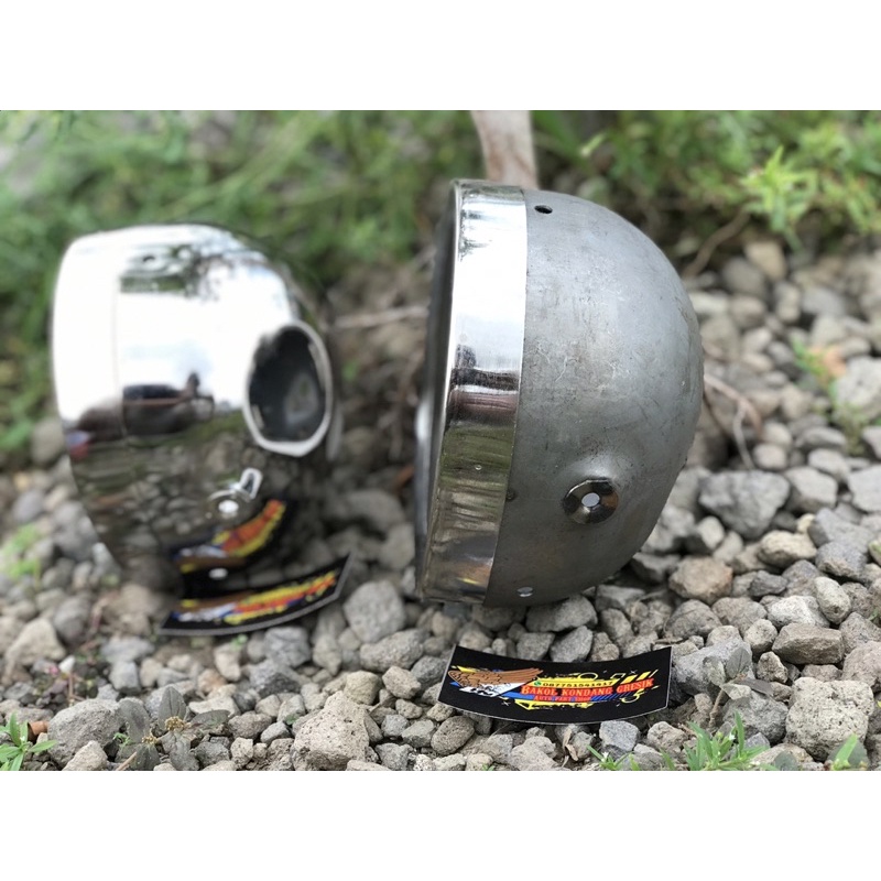 BATOK LAMPU DEPAN SUZUKI VANVAN FANFAN 5,75 INCH CROME DAN MENTAH FULL PRESISI PNP CB GL MP TIGER HI