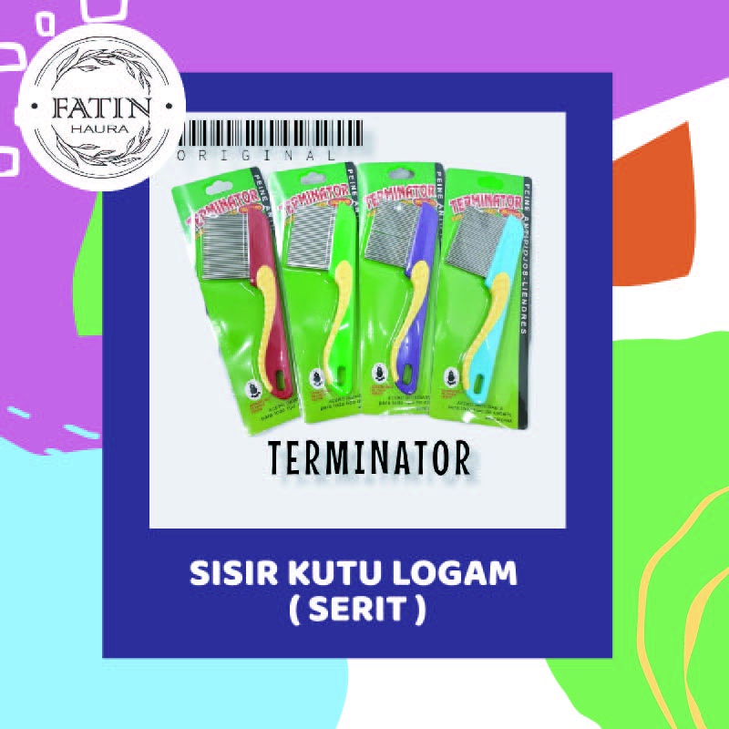 Sisir Kutu Logam / Serit Logam Kutu Dan Ketombe Gagang Panjang