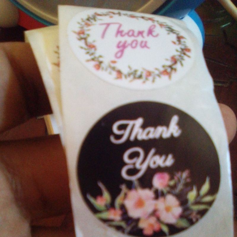 

stiker thank you, 10ribu dapat 100 stiker