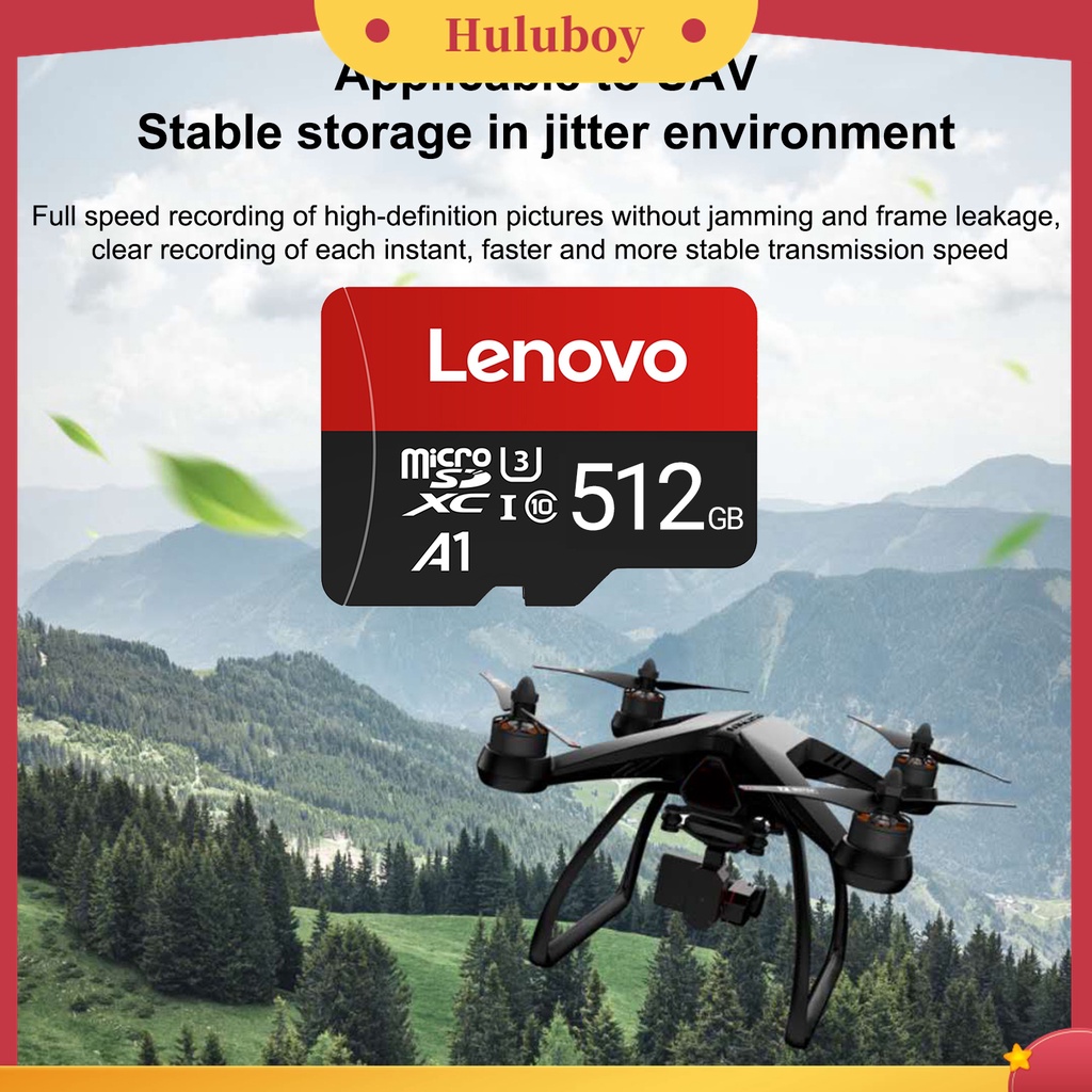 (Huluboy) Lenovo Memory Card TF 512GB 1TB Ultra Tipis Anti Air Untuk Kamera