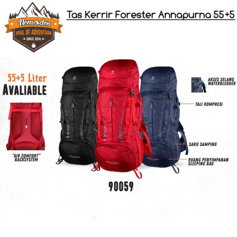 Tas Gunung Kerrir Forester Annapurna 55+5