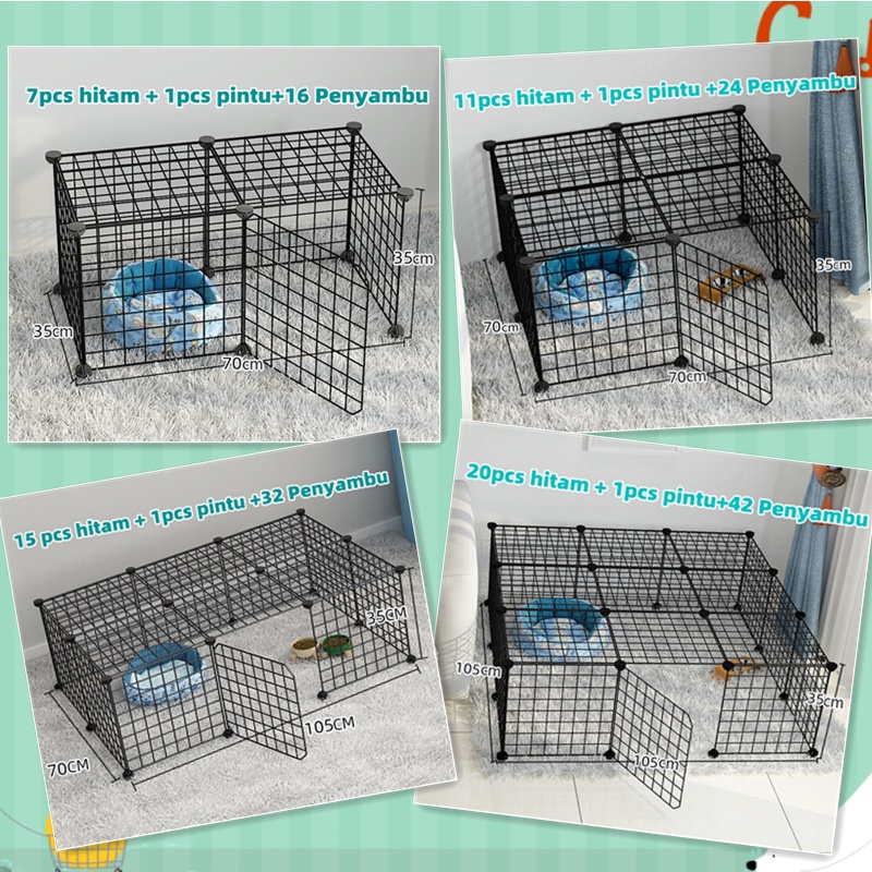 DIY Kandang Hewan Peliharaan / Kandang Kucing / Kandang Anjing / Kandang Hamster / Kandang Kelinci / Kandang Burung / Kandang Kucing Tingkat /Pagar Hewan