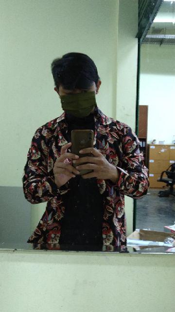 Size M L Xl Xxl Xxxl Bswart Batik Hrb026 Kenongo Hem Pendek Padi D5s3 Kemeja Batik Slimfit Kerja Kan