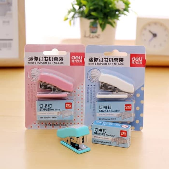 Hekter Deli Mini Stapler 24/6 - Staples Hackter Hekter Klip Kertas