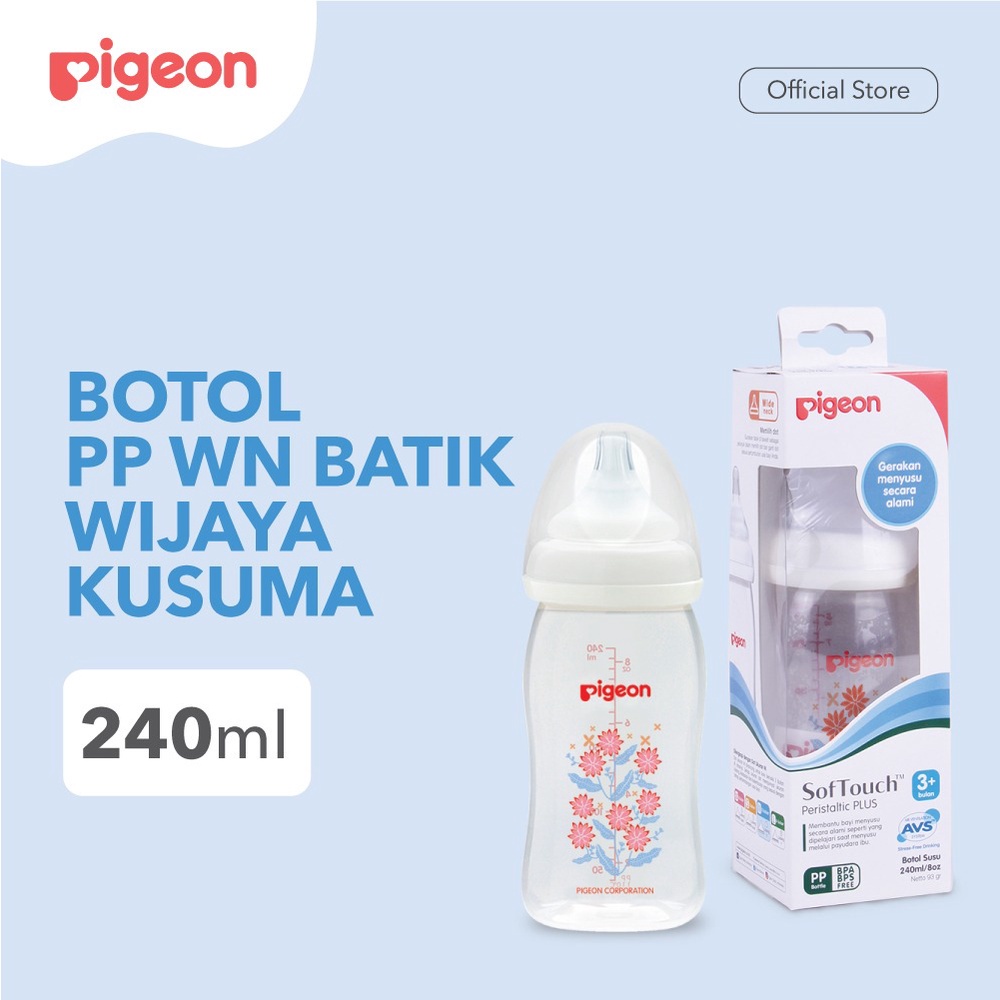 PIGEON BOTTLE PP WIDE NECK 240ML WIJAYA KUSUMA / PR010837