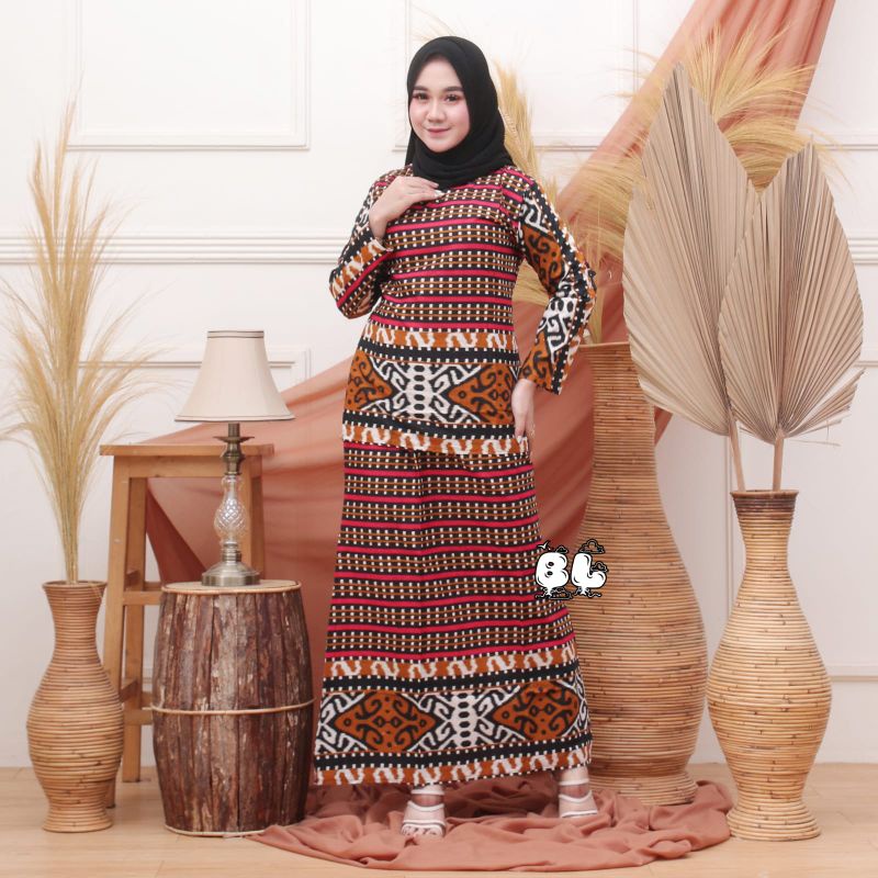 JAVA ART - BAJU KURUNG WANITA MELAYU TERBARU SETELAN BATIK WANITA MODERN 2021 BAJU KURUNG MALAYSIA 2021 SERAGAM GURU BAJU DINAS BAJU BATIK WANITA PANJANG BAJU KONDANGAN NGAJAR MUSLIM WANITA SERAGAM ONE SET SIMPLE MOTIF BATIK BUNGA COUPLE JUMBO