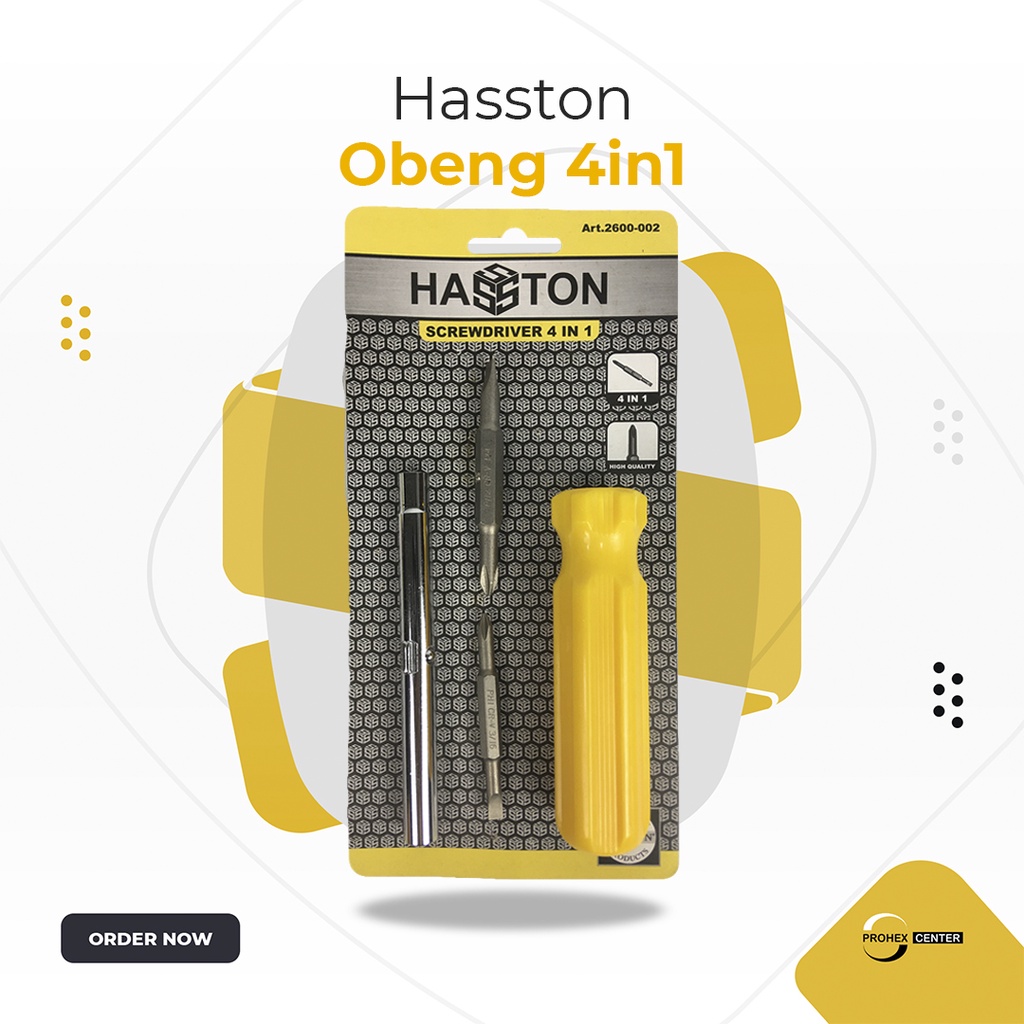 HASSTON PROHEX Obeng 2 Way 4 in 1 (2600-002)