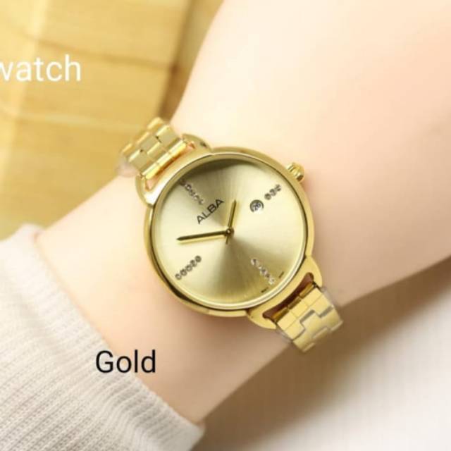 jam tangan WANITA WARNA  GOLD