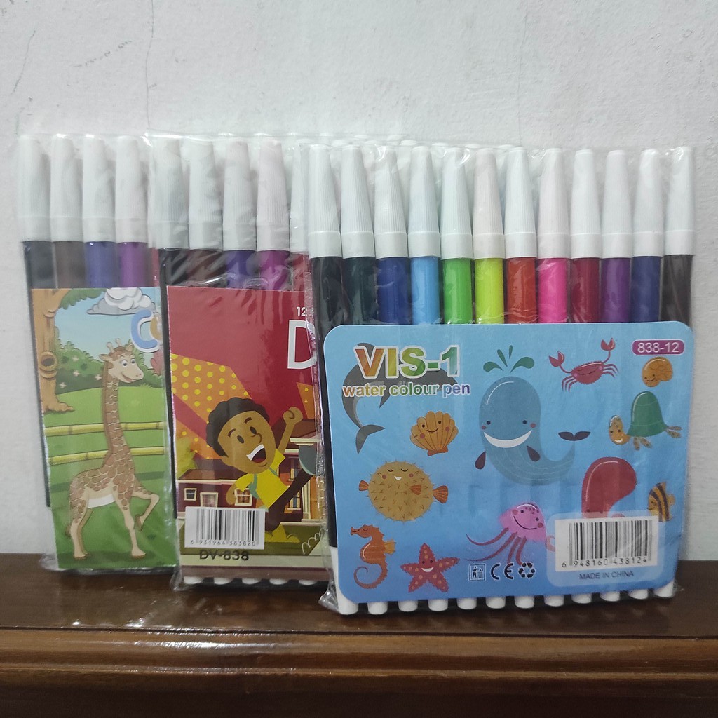 

Spidol 12 Warna / Spidol warna set (12pcs),/ spidol set/spidol 12 warna