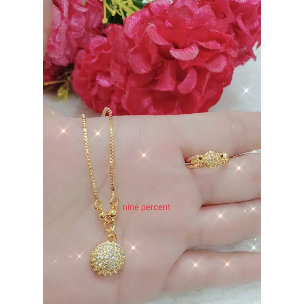 Kalung anak gold xuping motif kupu2 free cincin