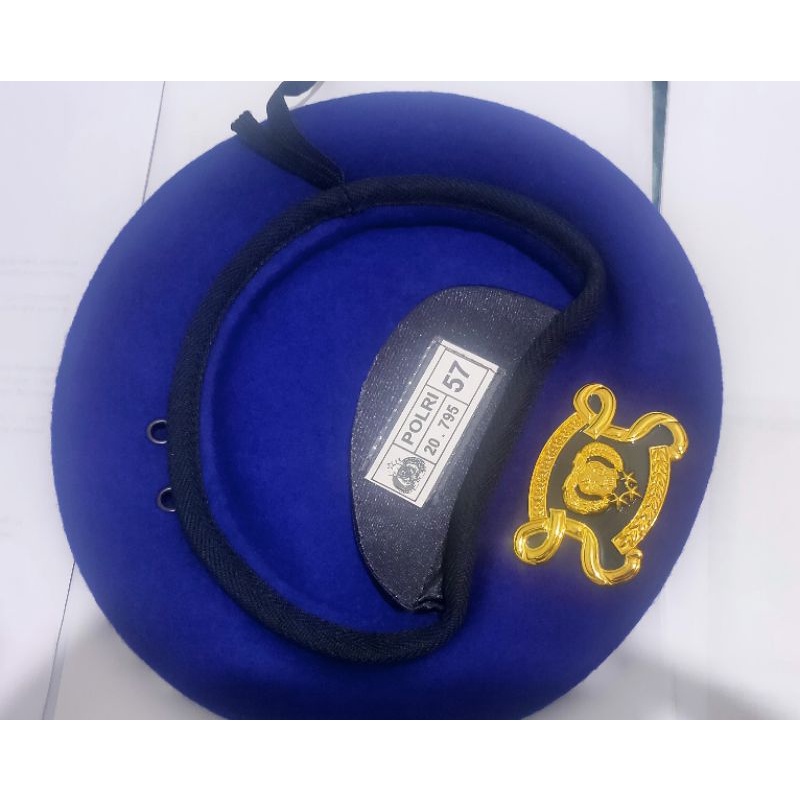 baret polair - baret biru airud