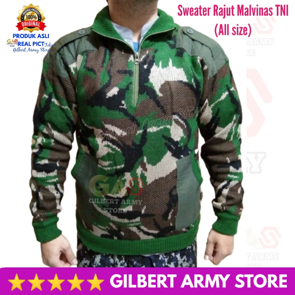 Sweater Loreng Pria Kko Marinir Tni Malvinas Kopasus Terbaru GILBERT ARMY STORE Jaket Rajut Terbaru Asli Original