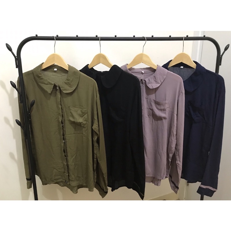 Kemeja Wanita Rayon Crinkle-Kemeja Kerja-Kemeja Kuliah By Gifty.ind (Kekey Shirt)