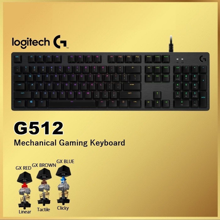 Logitech Keyboard Gaming G512 Carbon Mechanical Gaming Keyboard