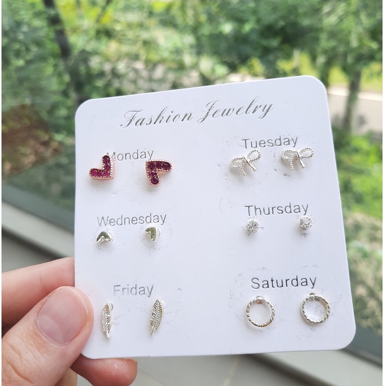 Anting Tusuk Model Korea / Anting Tusuk Kecil Model Daily / Anting Simple / Anting Lucu / Anting Kor