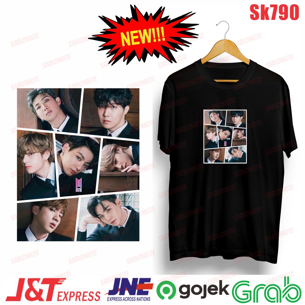 MURAH!!! KAOS KPOP FULL MEMBER COVER BLACK SK790 UNISEX COMBED 30S