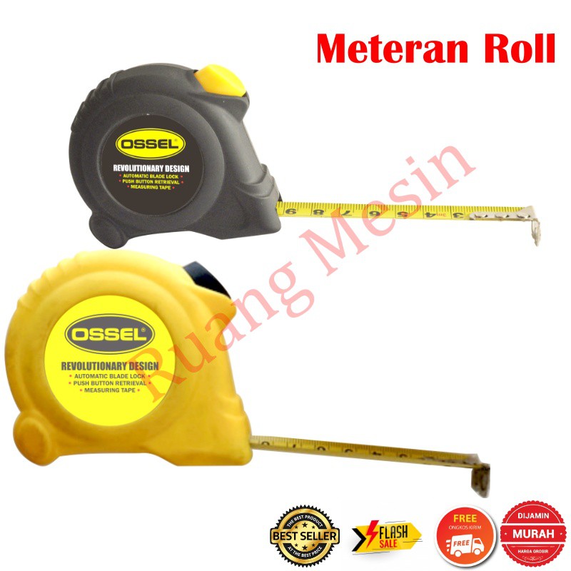 TERMURAH Meteran Roll Meteran Tukang Alat Meteran OSSEL