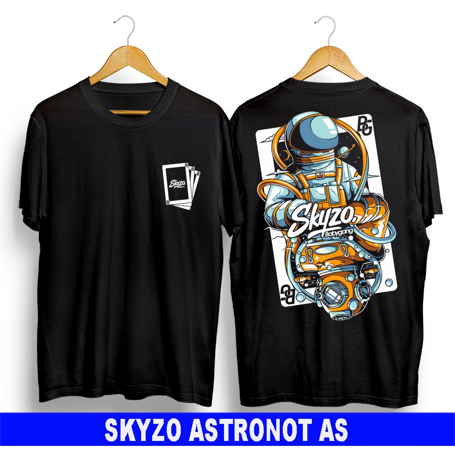 Kaos murah Kaos distro murah baju  distro pria t-shirt murah combed30s skyzo astro kartu