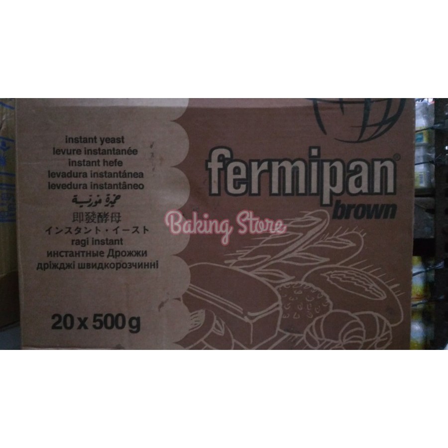 Ragi Ragi Kering - Instant Yeast Fermipan Brown 20x500gr - Gosend Only!!