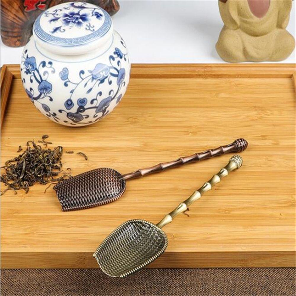 【 ELEGANT 】 Sendok Teh Mini Tembaga Sendok Teh Chinese Kongfu Tea Ceremony Chooser Holder Tea Tools Aksesoris
