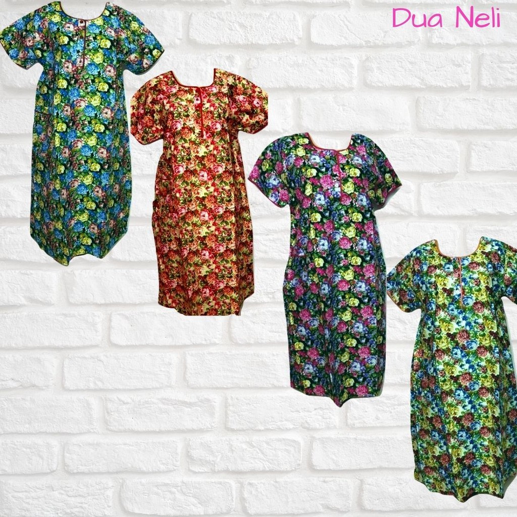 Daster Katun Cantik Halus Adem Sabata  Ukuran L  4 Varian Warna Murah