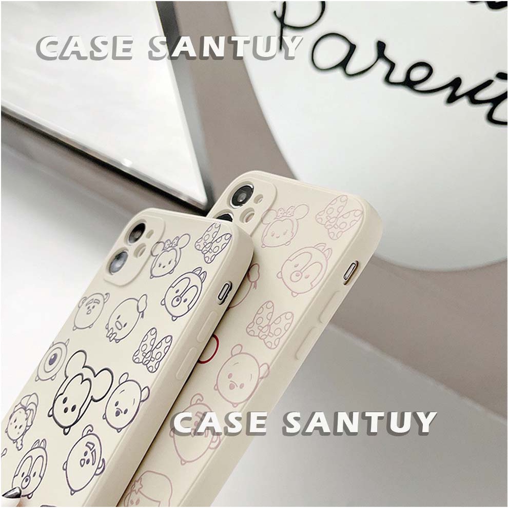 Soft Case Iphone  14 13 12 11 Pro Max X Xr Xs 8 7 6 6s Plus Mickey Square Edge Phone Case Cover Casing