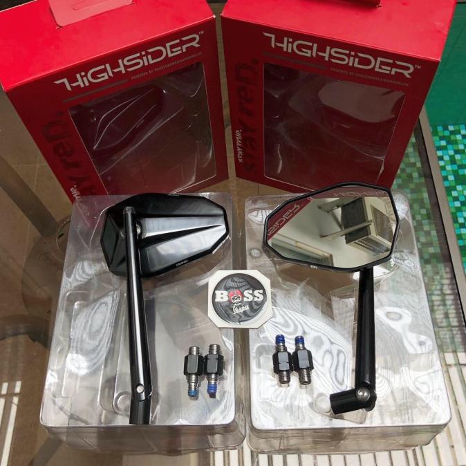 Spion Highsider Victory Hitam Vespa Sprint Primavera GTS S LX LXV BOSSVES73 Berkualitas